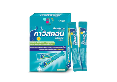 กาวิสคอน เป๊ปเปอร์มินท์ ชนิดซอง / ชนิดขวด สีฟ้า GAVISCON PEPPERMINT
