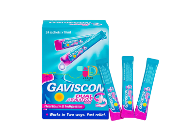 กาวิสคอน ดูอัลแอคชั่น ชนิดซอง/ชนิดขวด/ชนิดเม็ด สีชมพู GAVISCON DUAL ACTION