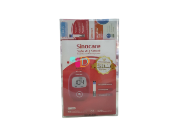 ซิโนแคร์ SINOCARE รุ่น Safe AQ Smart ชุดเครื่องตรวจน้ำตาล แถมเข็มและแผ่นตรวจ