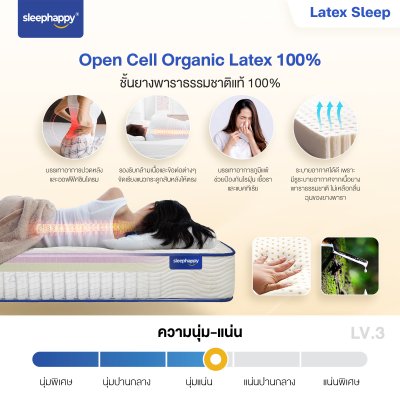 ที่นอนพ็อกเก็ตสปริง รุ่น Latex Sleep
