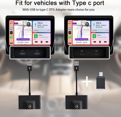 CarPlay Wireless Adapter: Plug & Play Dongle for Factory Wired CarPlay 2024 Upgrade - Convert Wired to Wireless with Ease, Compatible with Cars from 2015 & iPhone iOS 10+