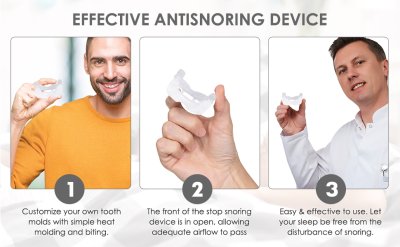 SnoreEase: Professional Reusable Anti-Snoring Device for Men