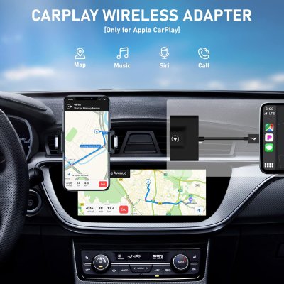 CarPlay Wireless Adapter: Plug & Play Dongle for Factory Wired CarPlay 2024 Upgrade - Convert Wired to Wireless with Ease, Compatible with Cars from 2015 & iPhone iOS 10+