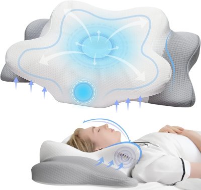 Cervical Memory Foam Pillow for Neck and Shoulder Pain Relief: Ergonomic Contour Design for Side, Back & Stomach Sleepers, Odorless Orthopedic Pillow for Comfortable Sleeping