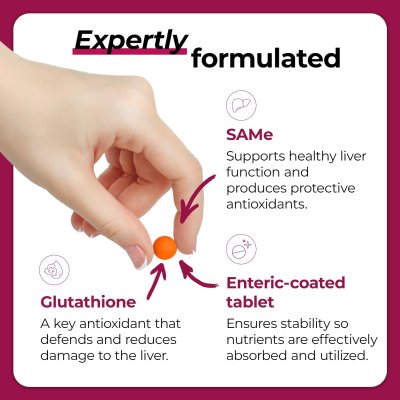 Vetri SAME 90 เสริมการทำงานของตับ บำรุงตับสุนัข บำรุงตับแมว 30 เม็ด [Exp. 03/2027]
