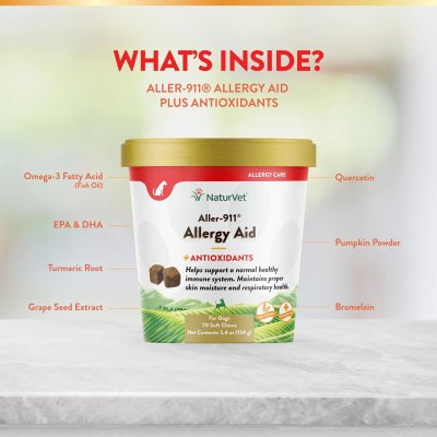 Naturvet Aller-911 Allergy Aid [70 Chews]