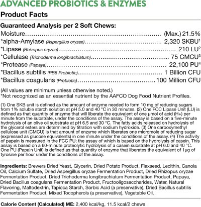Naturvet Advanced Probiotics & Emzymes [70 Chews]