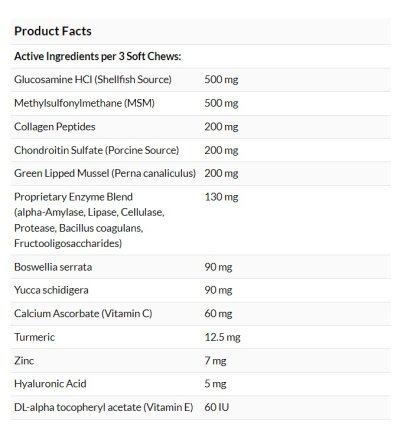 Naturvet Senior Advanced Joint Health [120 Chews] บำรุงข้อต่อ กระดูกอ่อน สะโพก สะบ้า เอ็น [สุนัขอายุ 5 ปีขึ้นไป]