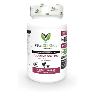 Vetri CoEnzyme Q10 คิวเทน บำรุงหัวใจ สุนัขและแมว  [100 แคปซูล]