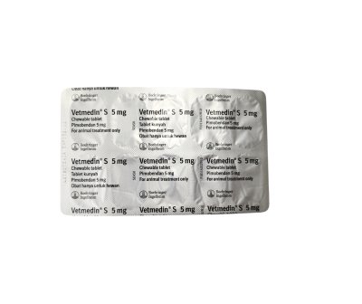 [แบ่งขาย 20 เม็ด]  Vetmedin 5 mg ยาโรคหัวใจสำหรับสุนัข [ Pimobendan 5 mg ]