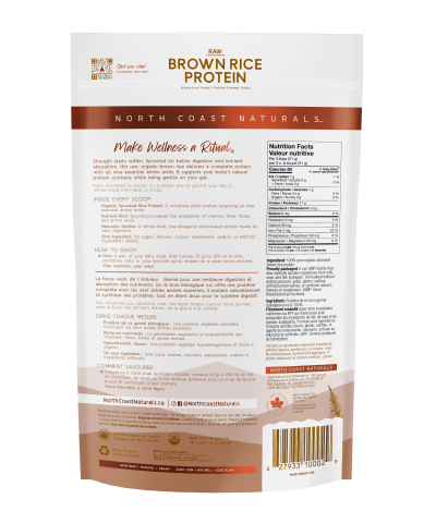 NCN Organic Sprouted Brown Rice Protein Unflavoured 340g