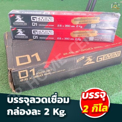 ลวดเชื่อมเหล็กเหนียว เจมินี่ D1 2.6มิล