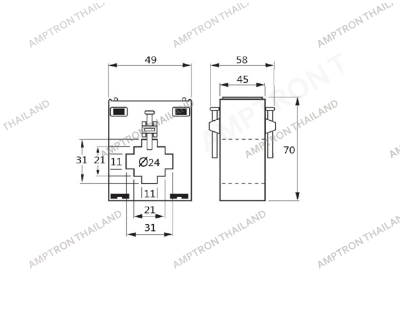 หม้อแปลงกระแสไฟฟ้า รุ่นTA24