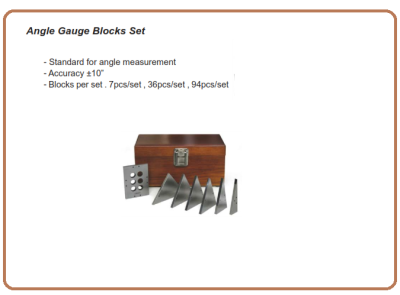 Angle Gauge Blocks Set