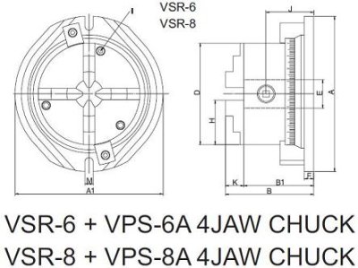 VERTEX SIMPLE ROTARY CHUCK VSR-6,8,34