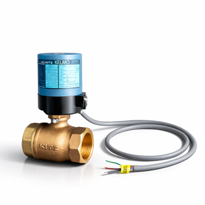 บอลวาล์วทองเหลือง หัวขับวาล์วไฟฟ้า รุ่น EA200-TE | KITZ