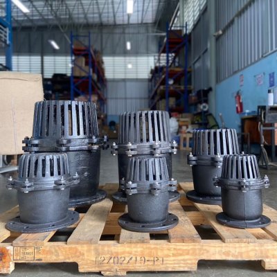 ฟุตวาล์วหน้าจาน (วาล์วหัวกะโหลก) เหล็กหล่อ รุ่นบาง