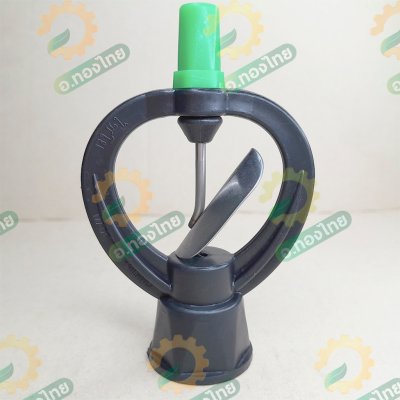 สปริงเกอร์ ใบพัดสแตนเลส ใส่ได้ทั้งเกลียว 1/2 , 3/4 นิ้ว โครงไม่หมุน (หัวเขียว)