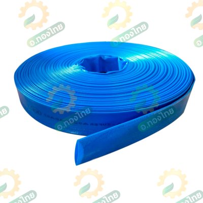 สายส่งน้ำ สายสปริงเกอร์ ท่อผ้าใบ เคลือบ PVC สายดับเพลิง 1 1/2 นิ้ว (สีน้ำเงิน) ยาว 100 เมตร