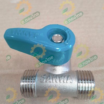 มินิบอลวาล์ว 3ทาง (ผู้-เมีย-ผู้) ทองเหลือง วาล์วปิดเปิด ขนาด 1/2 (สี่หุน) ยี่ห้อ ซันวา SANWA