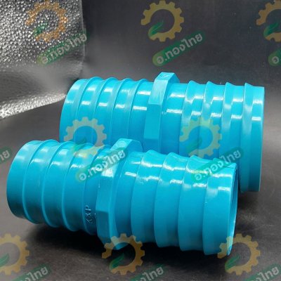 ปล่องกลาง PVC ข้อต่อสวมสายยาง ขนาด 2-3 นิ้ว แป๊ปรีด แป๊ปลดเสียบสาย (สีฟ้า)