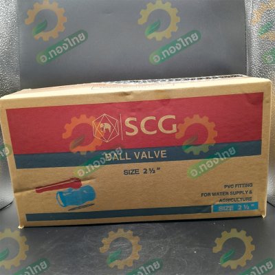 บอลวาล์ว บอลวาล์วพีวีซี วาล์วน้ำ วาล์วปิดเปิด pvc 2 1/2 - 4 นิ้ว ตราช้าง (SCG)