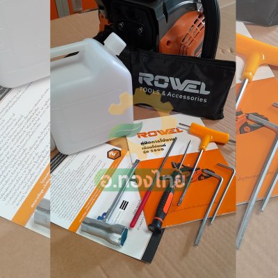 เลื่อยยนต์ เครื่องตัดไม้ 11.5 นิ้ว 2 จังหวะ 5 แรง รุ่น RW-5800 ยี่ห้อ ROWEL (ประกัน 1 ปี)