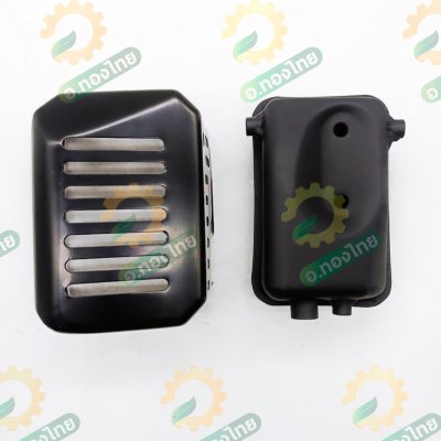 ท่อไอเสีย NB411 พร้อมฝาครอบเหล็ก เครื่องตัดหญ้า ยี่ห้อ STP