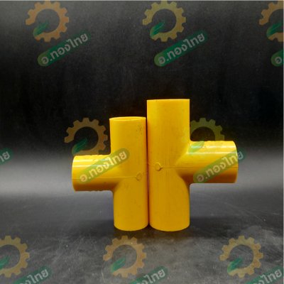 ข้อต่อ PVC สีเหลือง ข้อต่อร้อยสายไฟ ขนาด 1/2 , 3/4 นิ้ว ยี่ห้อ ท่อน้ำไทย