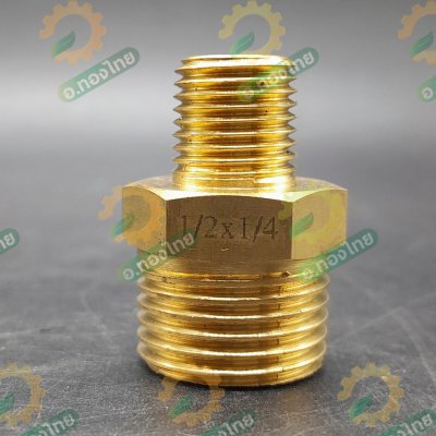 นิปเปิ้ลลดทองเหลือง ต่อตรงทองเหลือง (เกลียวนอก) ขนาด 1/4 -1/2 นิ้ว (2-4หุน) ยี่ห้อ ANA