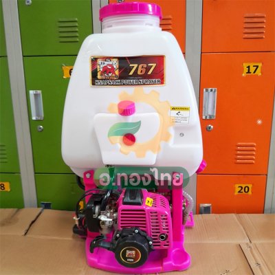 เครื่องพ่นยา เครื่องฉีดยา 767 [หม้อลม] 2 จังหวะ 25 ลิตร รุ่น : 1E34 ควายเพชร (คละสี)