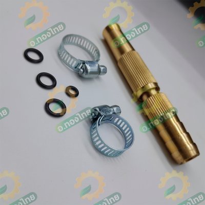 หัวฉีดน้ำทองเหลือง หัวฉีดน้ำต่อสายยาง ปืนฉีดน้ำ รดน้ำต้นไม้ รุ่น DM-19 ยาว 4 นิ้ว