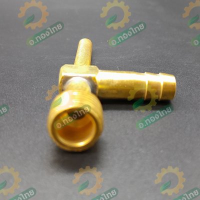 งอท้ายสายพ่นยา ข้อต่อสายพ่นยา 3 ทาง ติดรถไถ เกลียว 2 หุน (1/4 นิ้ว) - ทองเหลือง