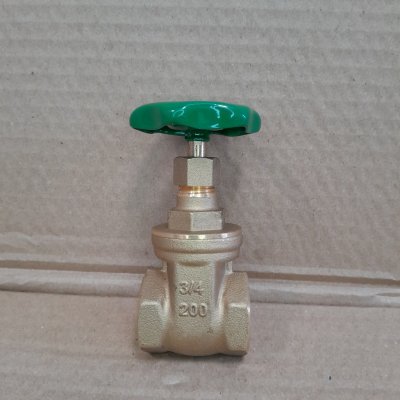 ประตูน้ำทองเหลือง แบบพวงมาลัย วาล์วปิดเปิด ขนาด 3/4 นิ้ว ยี่ห้อ SANWA