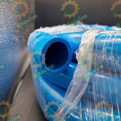 สายยางทึบแสง ท่ออ่อน PVC-R สีน้ำเงิน ขนาด 1" (1นิ้ว) 10 เมตร (น้ำไทย)