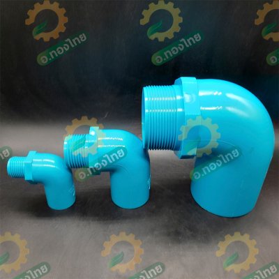 งอเกลียวนอก PVC พีวีซี ขนาด 1/2 , 1 , 2 นิ้ว หนา 13.5 ยี่ห้อ ท่อน้ำไทย 