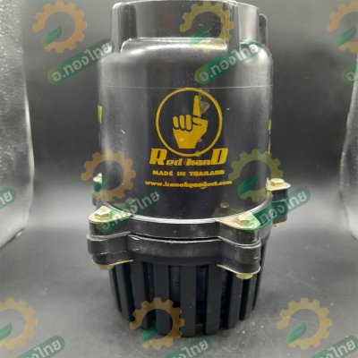 ฟุตวาล์ว PVC หัวกะโหลกดูดน้ำ ลิ้นสปริง 5 หู แบบเกลียวใน สีดำ ขนาด 3 นิ้ว (Red Hand)