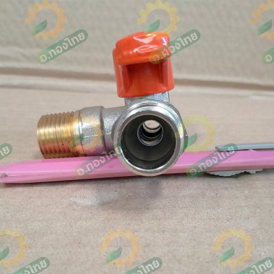 มินิบอลวาล์ว 3 ทาง (2 วาล์ว) ทองเหลือง ผู้+ผู้+ผู้ ขนาด 1/2 นิ้ว ยี่ห้อ ANA