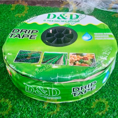 เทปน้ำหยด สายน้ำหยด 30 cm ยาว 1000 เมตร 30x1000 หนา 0.16 ยี่ห้อ D&D