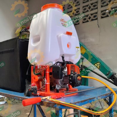 เครื่องพ่นยา เครื่องฉีดยา ถังพ่นยา 767 คาร์บู ลูกลอย สะพายหลัง 25 ลิตร ยี่ห้อ SPIDER (สีแดง/ส้ม)