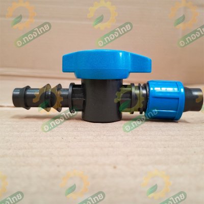 วาล์วน้ำหยด + ลูกยาง (สีฟ้า-ดำ HF) ก๊อกน้ำหยด วาล์วเทปน้ำหยด ขนาด 16 มิล (100 ชุด)