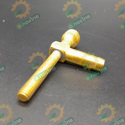 งอท้ายสายพ่นยา ข้อต่อสายพ่นยา 3 ทาง ติดรถไถ เกลียว 2 หุน (1/4 นิ้ว) - ทองเหลือง