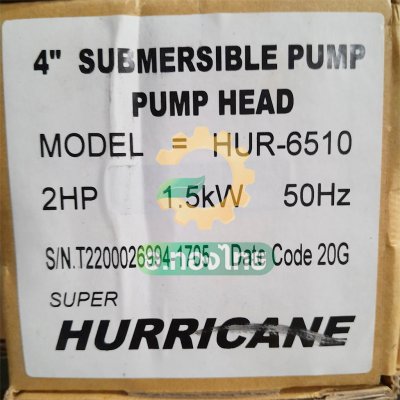 ปั๊มบาดาล ซับเมอร์ส Hurricane เฮอร์ริเคน มอเตอร์ Franklin แฟรงกลิ้น AC 2 นิ้ว 2 แรง 10 ใบพัด รุ่น HUR-6510 บ่อบาดาล