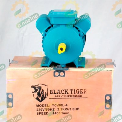 มอเตอร์ มอเตอร์ไฟฟ้า ไดไฟฟ้า 3.0 HP 1400r/min แกนเพลา 24 มิล รุ่น YC-90L-4 ยี่ห้อ Black Tiger