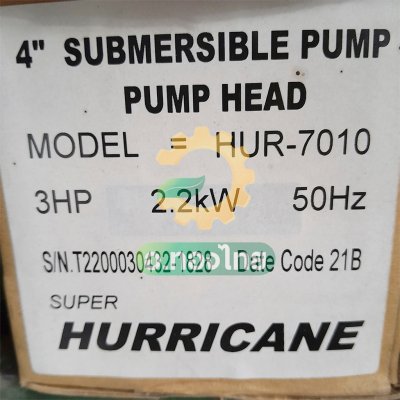 ปั๊มบาดาล ซับเมอร์ส Hurricane เฮอร์ริเคน มอเตอร์ Franklin แฟรงกลิ้น AC 2 นิ้ว 3 แรง 10 ใบพัด รุ่น HUR-7010 บ่อบาดาล