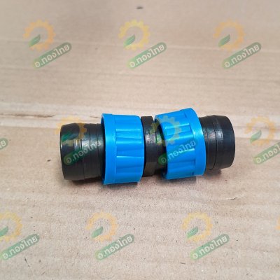 ข้อต่อเทปน้ำหยด ข้อต่อน้ำหยด แบบดึงล็อค ขนาด 16 มิล (สีฟ้า นันทชิต) จำนวน 100 ตัว