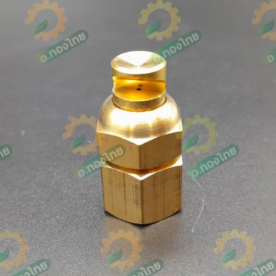 หัวพ่นยาทองเหลือง หัวพัดคว่ำ หัวฉีดยาติดท้ายรถ เกลียวใน ขนาด 2 หุน (ผ่าข้าง)