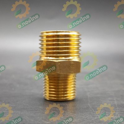 นิปเปิ้ลลดทองเหลือง ต่อตรงทองเหลือง (เกลียวนอก) ขนาด 1/4 -1/2 นิ้ว (2-4หุน) ยี่ห้อ ANA