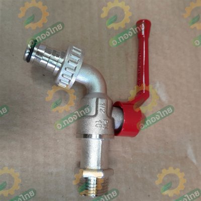 ก๊อกสนาม ก๊อกน้ำประปา ก๊อกเปิดปิดทองเหลือง ขนาด 1/2 นิ้ว (4หุน) ยี่ห้อ Sanwa ซันวา