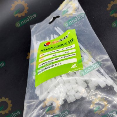สายรัด เคเบิ้ลไทร์ หนวดกุ้ง สายรัดสายไฟ 4 , 6 , 8 นิ้ว (100 เส้น)
